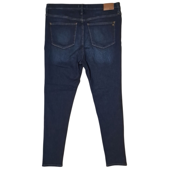 Madewell 9" Skinny Jeans Size 34 Dark Wash - Picture 15 of 16